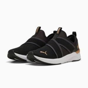 Puma negros/oro Softride Harli / US 5.5 al 11